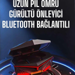 Yeni Nesil Oyuncu Kulaklığı Gürültü Önleyici Uzun Pil Ömrü Bluetooth Bağlantılı