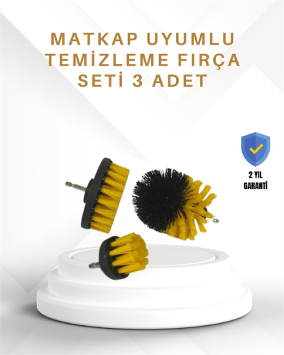 Yüksek Devirde Etkili Temizlik Sağlayan Matkap Ucu Fırça Seti