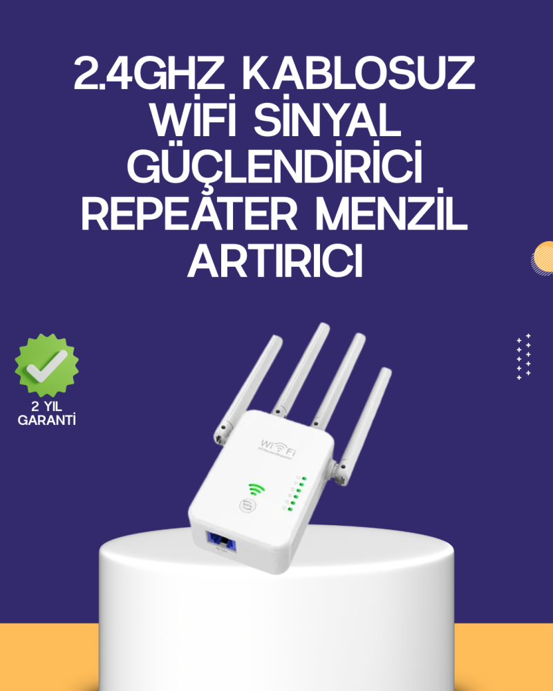Çift Bantlı Otomatik Kurulum WiFi Repeater Menzil Genişletici
