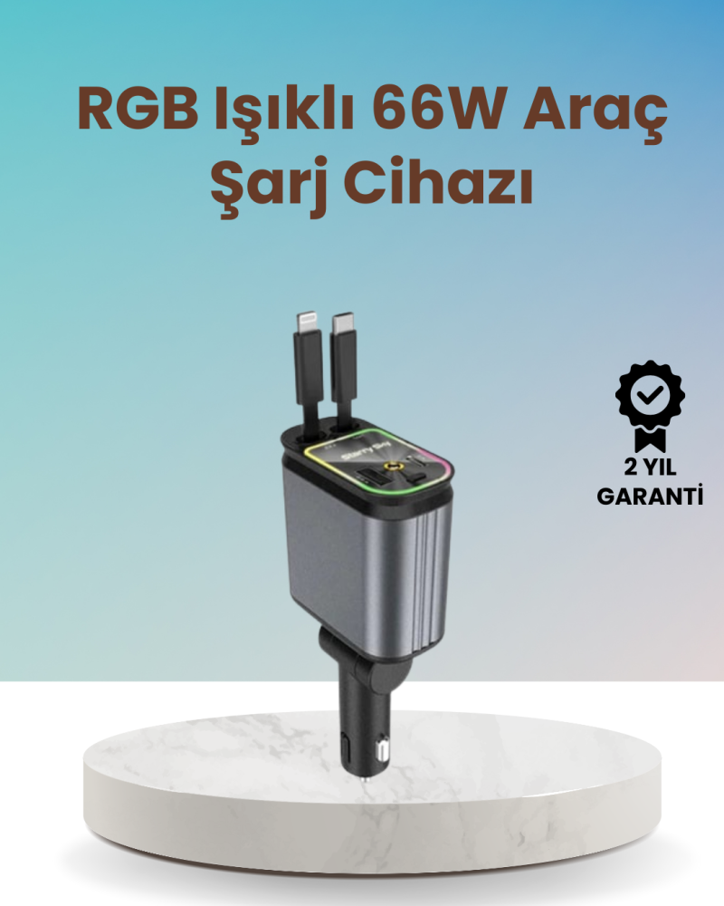 BMW, Mercedes, Audi, Volkswagen Araçlar için 4’ü 1 Arada Hızlı Şarj Cihazı