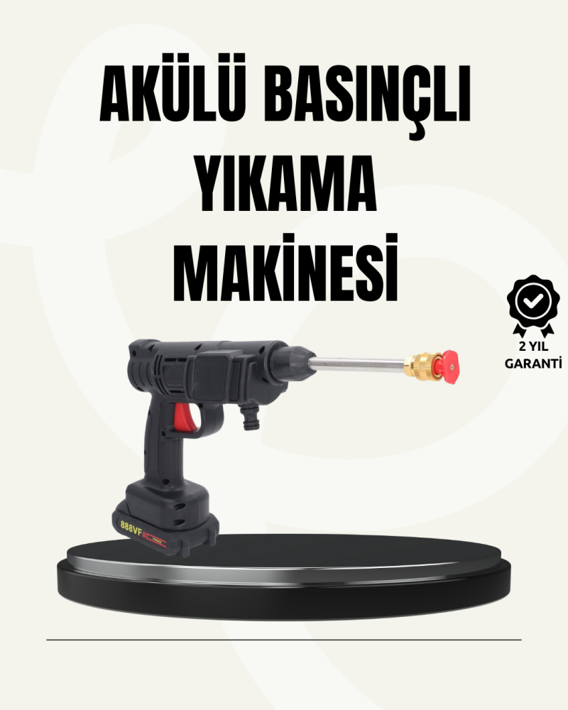 TEK BATARYALI 48V Şarjlı Basınçlı Yıkama Makinesi