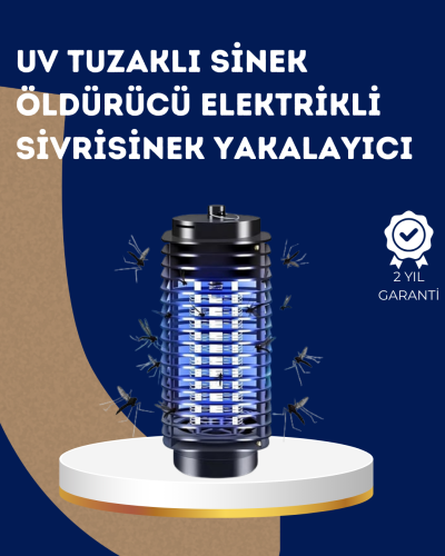 Elektrikli UV Işıklı Sivrisinek ve Böcek Öldürücü – Sessiz ve Güvenli Tuzak