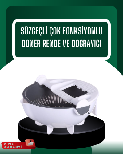 Çok Amaçlı Hazneli Sebze Rende Doğrayıcı ve Soyucu