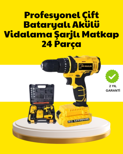 Çift Bataryalı 12V Akülü Matkap | 10 mm Metal, 20 mm Ahşap Delme Kapasitesi