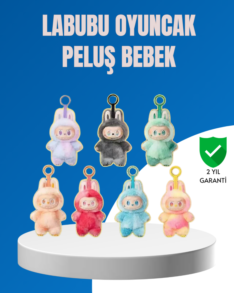Dekoratif Labubu Karakter Figürü – Kaliteli Peluş Malzeme