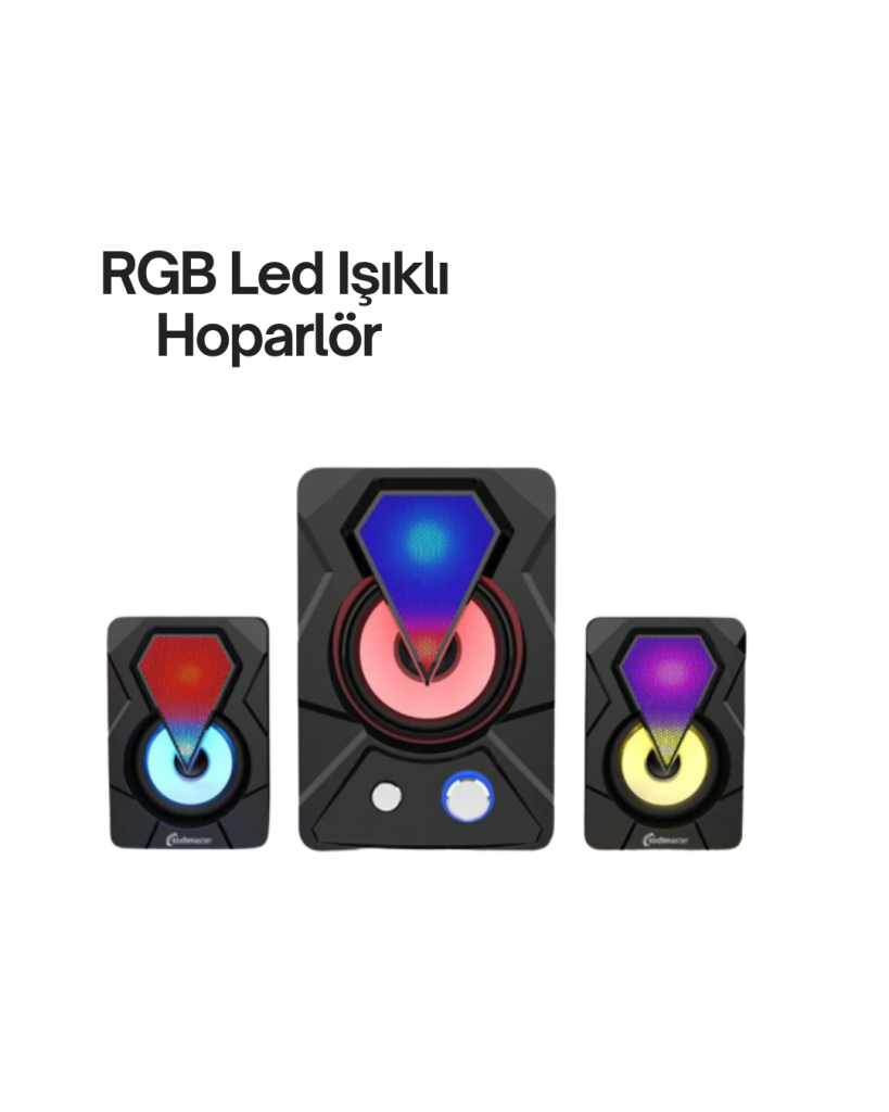 Renkli LED Işıklı Hoparlör