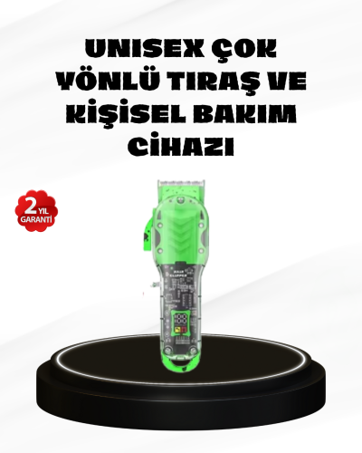 Şarjlı Islak & Kuru Tıraş Makinesi – Saç, Sakal, Burun ve Vücut İçin 4’ü 1 Arada Set