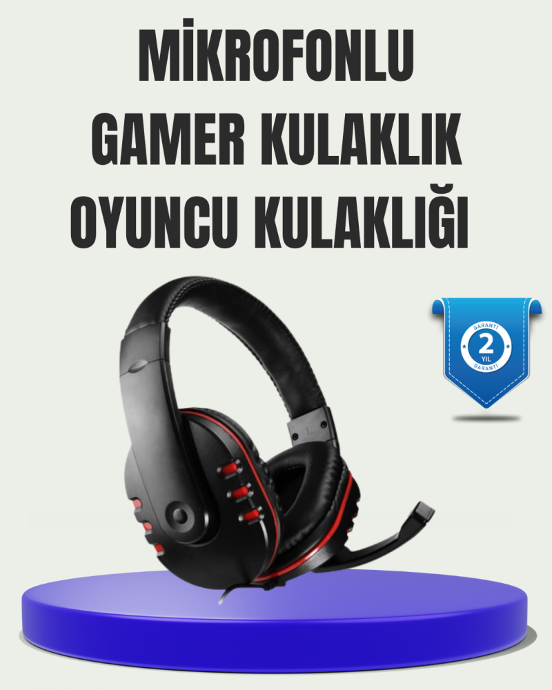Stereo Gaming Kulaklık – Yüksek Ses Kalitesi, Ergonomik Yapı