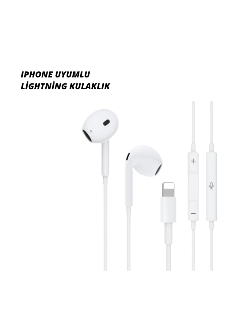 iPhone 14 ve altındaki modellerle uyumlu Kablolu kulaklık