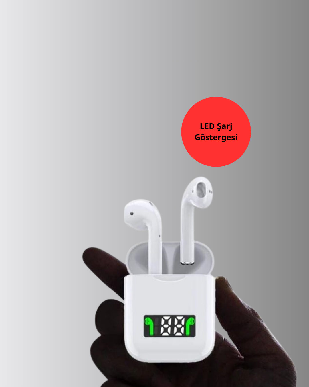 Bluetooth 5.0 Kablosuz Kulaklık – LED Şarj Göstergesi, Dokunmatik Kontrol ve Suya Dayanıklı Tasarım - Görsel 3