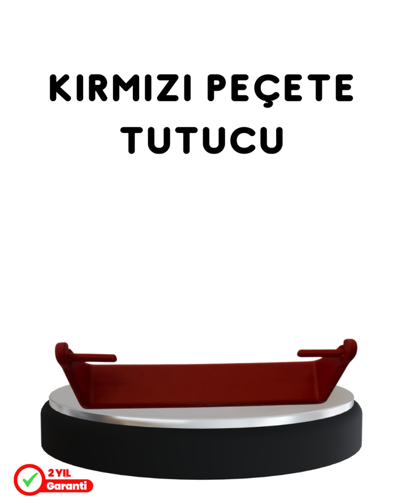 Kırmızı Peçete Tutucu Dayanıklı Duvar Tipi Kağıt Havlu Askısı