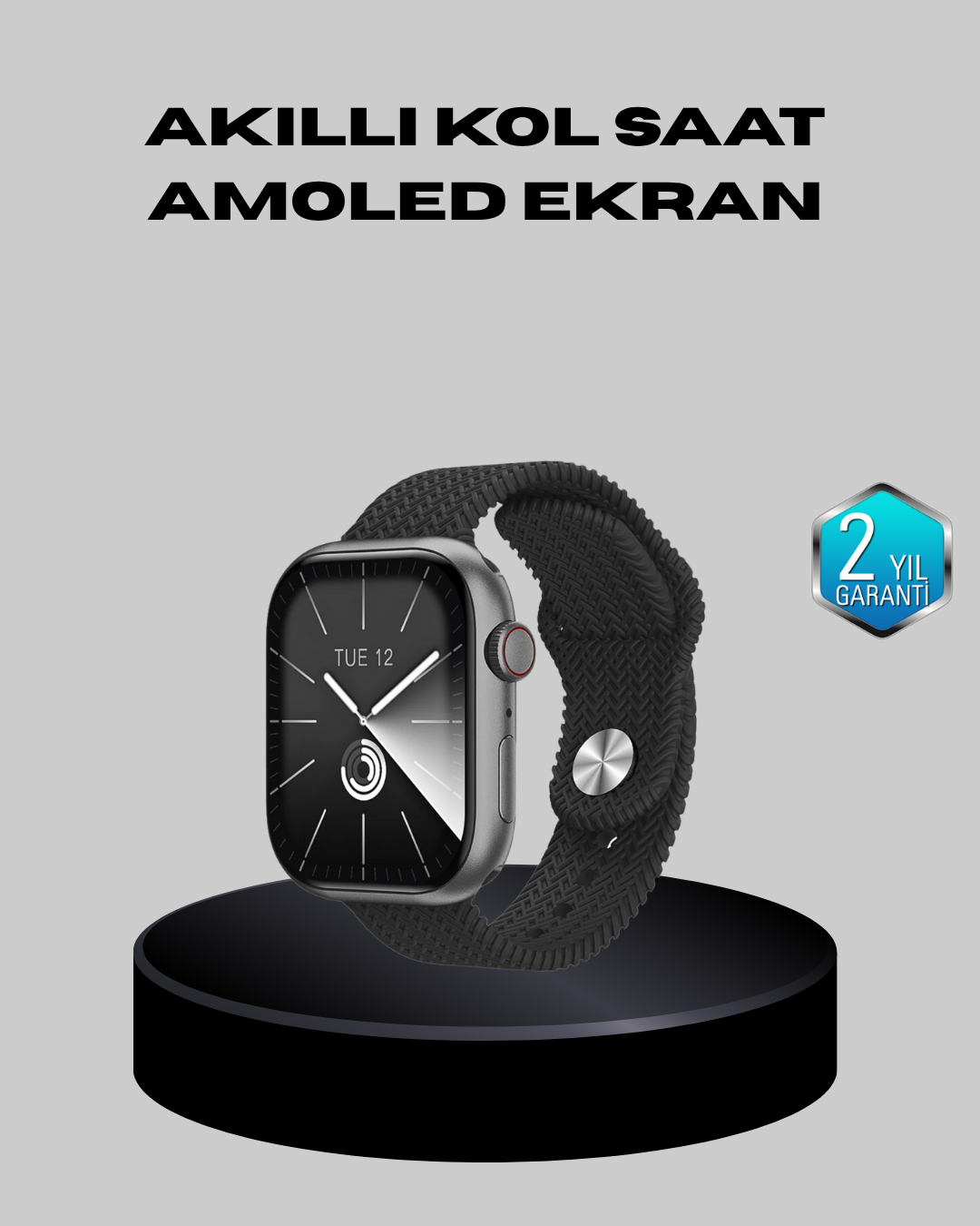 Kablosuz Şarjlı Akıllı Saat Bluetooth Arama Bildirim Destekli Uzun Pil Ömürlü