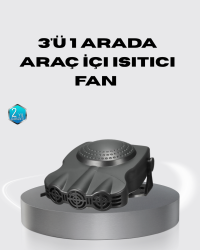150W Araç İçi Isıtıcı ve Fan Kompakt Tasarım ve Hızlı Isıtma Özellikli