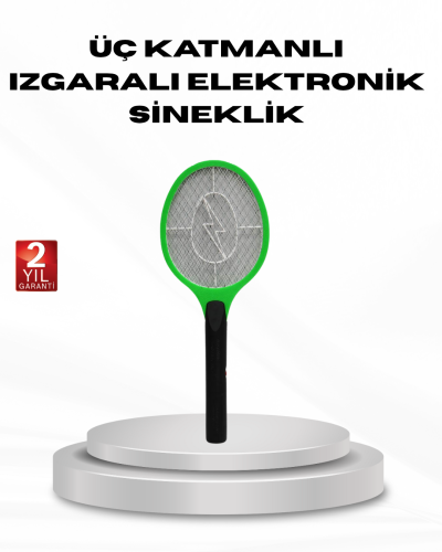 Yüksek Gerilimli Elektronik Sinek Raket – Sessiz, Kimyasız ve Güvenli Kullanım