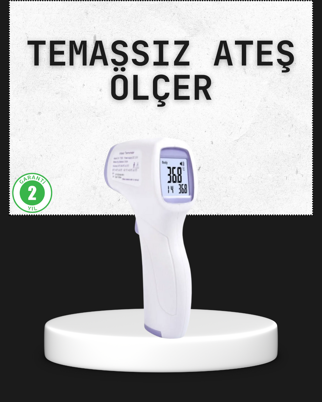 Temassız Termometre Hızlı Ölçüm Güvenli Dijital Ateş Ölçer