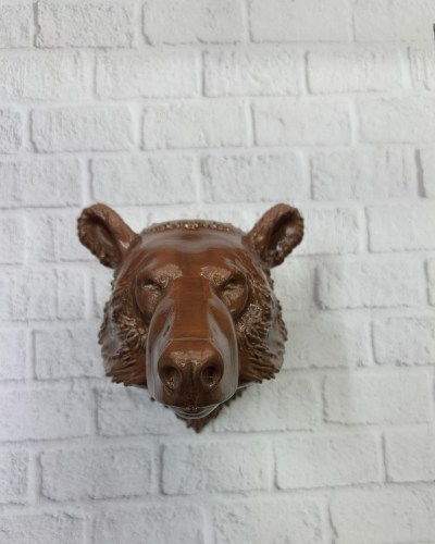 Dekoratif Ayı Duvar Heykeli Asılabilir Hediyelik 25x19 cm