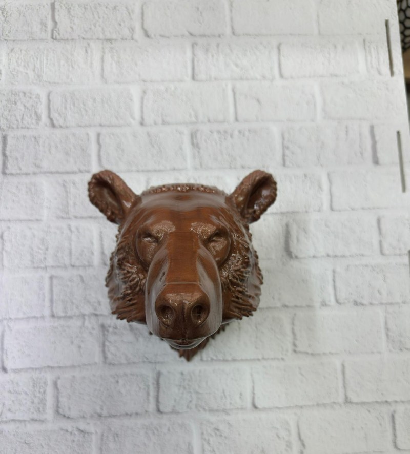 Dekoratif Ayı Duvar Heykeli Asılabilir Hediyelik 25x19 cm