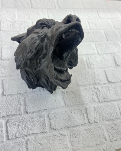 Siyah Ayı Duvar Süsü Dekoratif Asılabilir Heykel Ev Ofis Aksesuarı