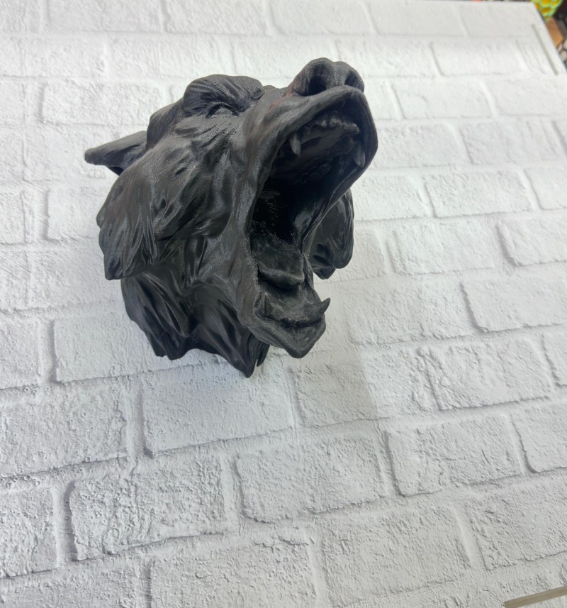 Siyah Ayı Duvar Süsü Dekoratif Asılabilir Heykel Ev Ofis Aksesuarı