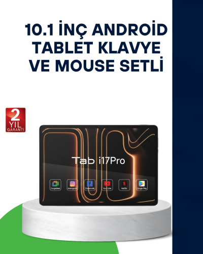 10.1 İnç Android Tablet Klavye ve Mouse Setli 5G Destekli