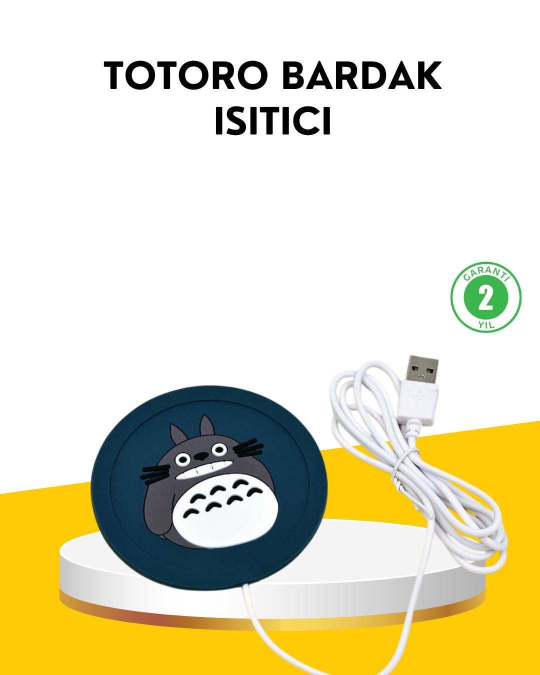 USB Isıtıcı Bardak Altlığı Totoro Desenli 45Â°"“60Â° Sıcaklık Koruma