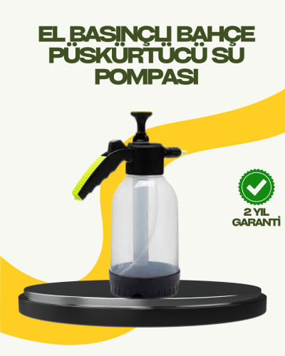 Manuel Basınçlı Köpük Püskürtücü Ayarlanabilir Nozullu 2 Litre Araba Yıkama