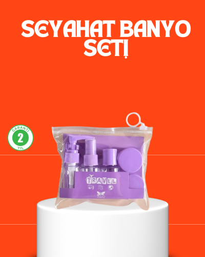 5 Parça Seyahat Kişisel Bakım Seti Şişe Sprey Krem Kutulu