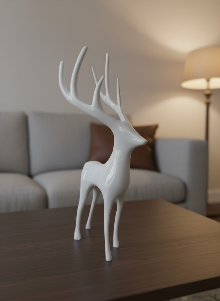 GEYİK FİGÜRÜ BEYAZ