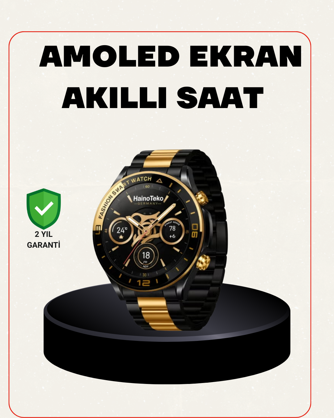 Amoled Akıllı Saat Manyetik Şarj GPS Destekli Spor ve Günlük Kullanım