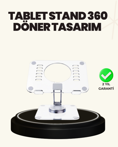 Ayarlanabilir Şeffaf Tablet Standı Kaymaz Silikon Tabanlı