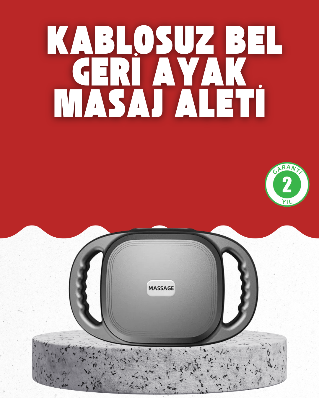 Fonksiyonlu Şarjlı Masaj Aleti 6 Başlık 2000 mAh Ergonomik Gövde