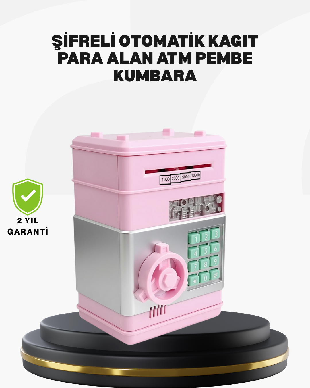 Büyük Hazneli Şifreli Para Tasarruf Kumbarası
