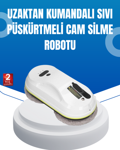 UPS Destekli Düşmeye Karşı Korumalı Cam Temizleme Robotu
