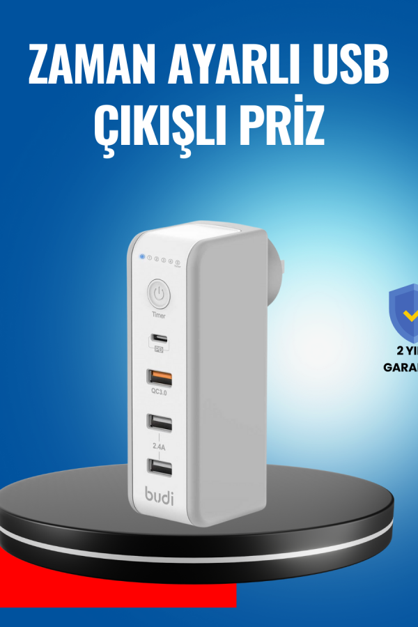 Ev ve Ofis İçin Zaman Kontrollü Çoklu Şarj Cihazı