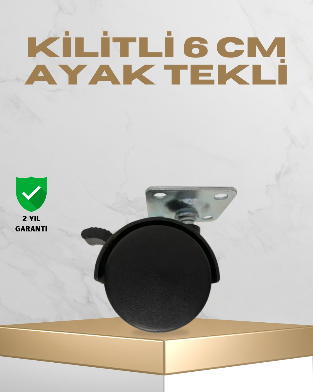 Sehpa ve Masa İçin 6 cm Kilitli Ayak