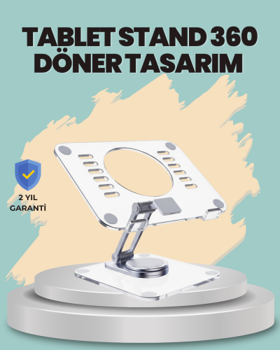 Çift Eksenli Ayarlanabilir Tablet Destek Standı