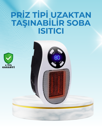 Düşük Enerji Tüketimli Mini Isıtıcı Ayarlı Termostatlı