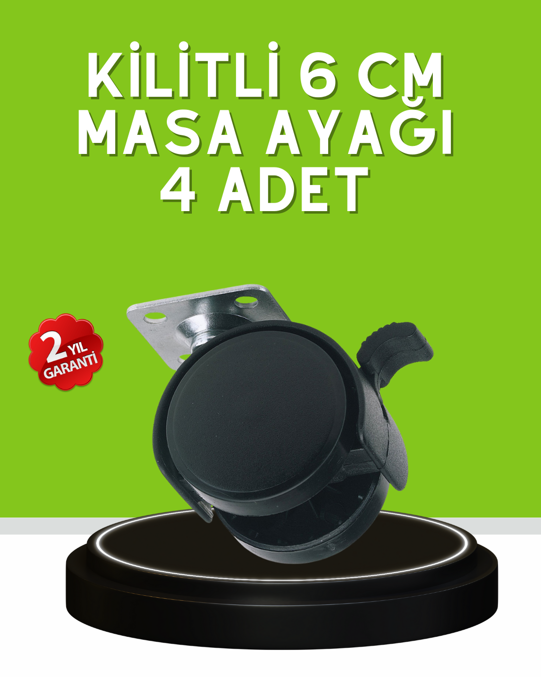 Sehpa ve Restoran Arabası İçin Kilitli Ayak 4'lü