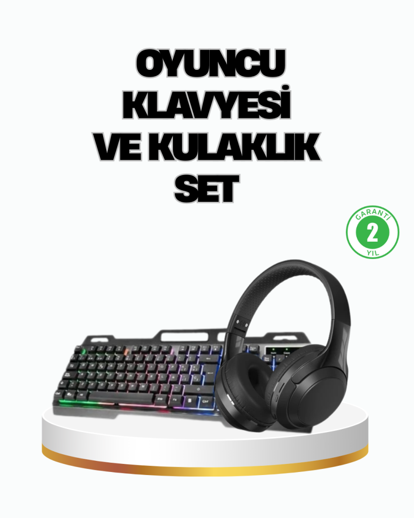 HN01 KULAKLIK + PG-8018 OYUNCU KLAVYESİ SET
