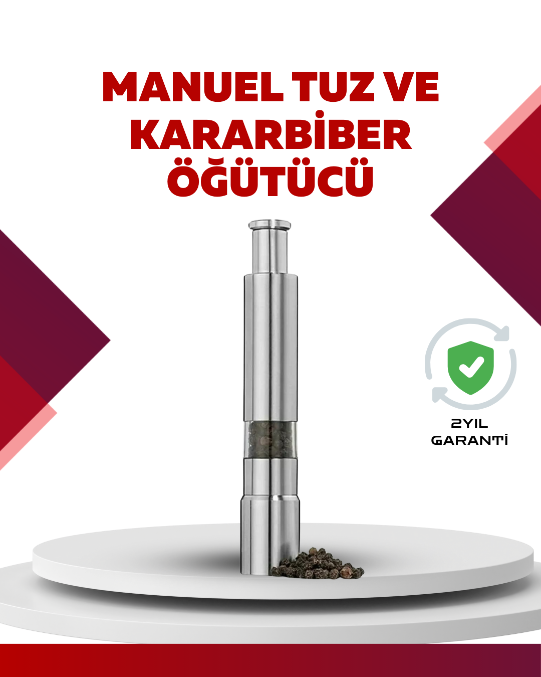 Hafif ve Kompakt, Taşınabilir Baharat Öğütücü - Mutfak ve Masa için