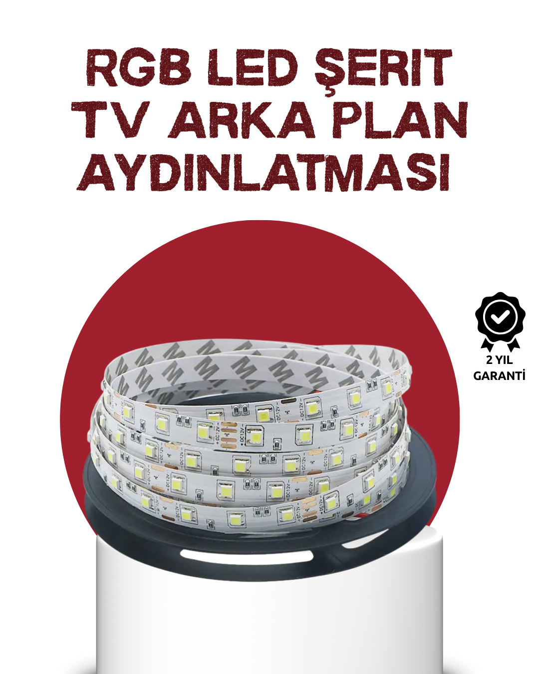 Kendinden Yapışkanlı LED Şerit Televizyon Aydınlatması 2mt