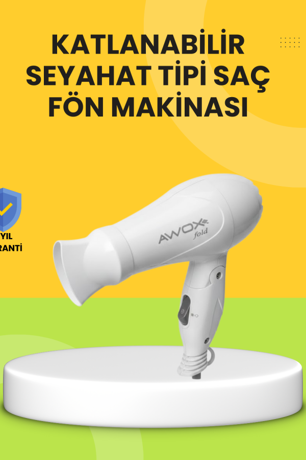Katlanır Gövdeli Saç Kurutma Makinesi Ev ve Valiz Kullanımı