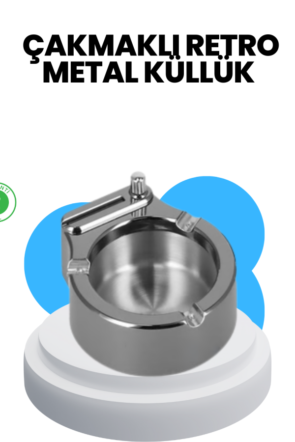 Metal Küllük Çakmaklı Masa Üstü Şık Tasarım