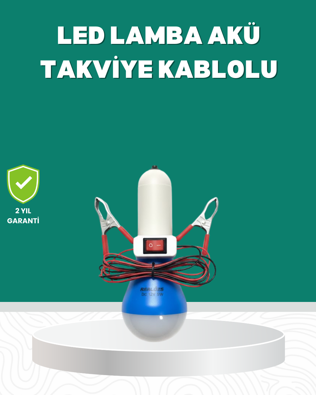 Aküden Çalışan 12V LED Ampul Taşınabilir Kullanım