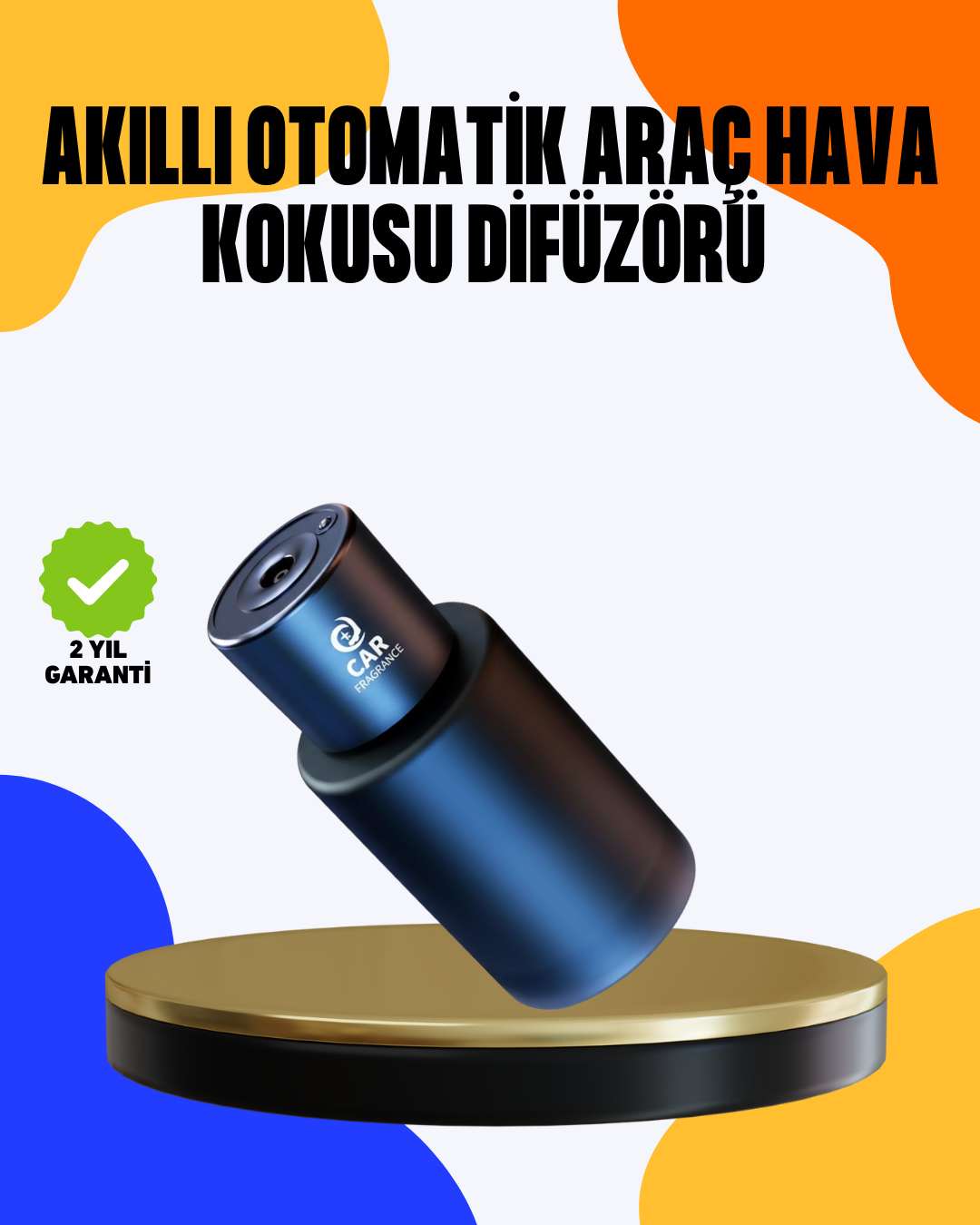 Bardaklık Uyumlu Şarjlı Oto Koku Aparatı Esans Dahil