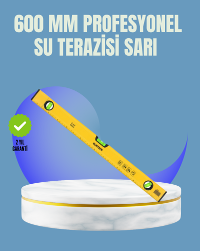 Dayanıklı Plastik Gövdeli 600 mm Su Terazisi