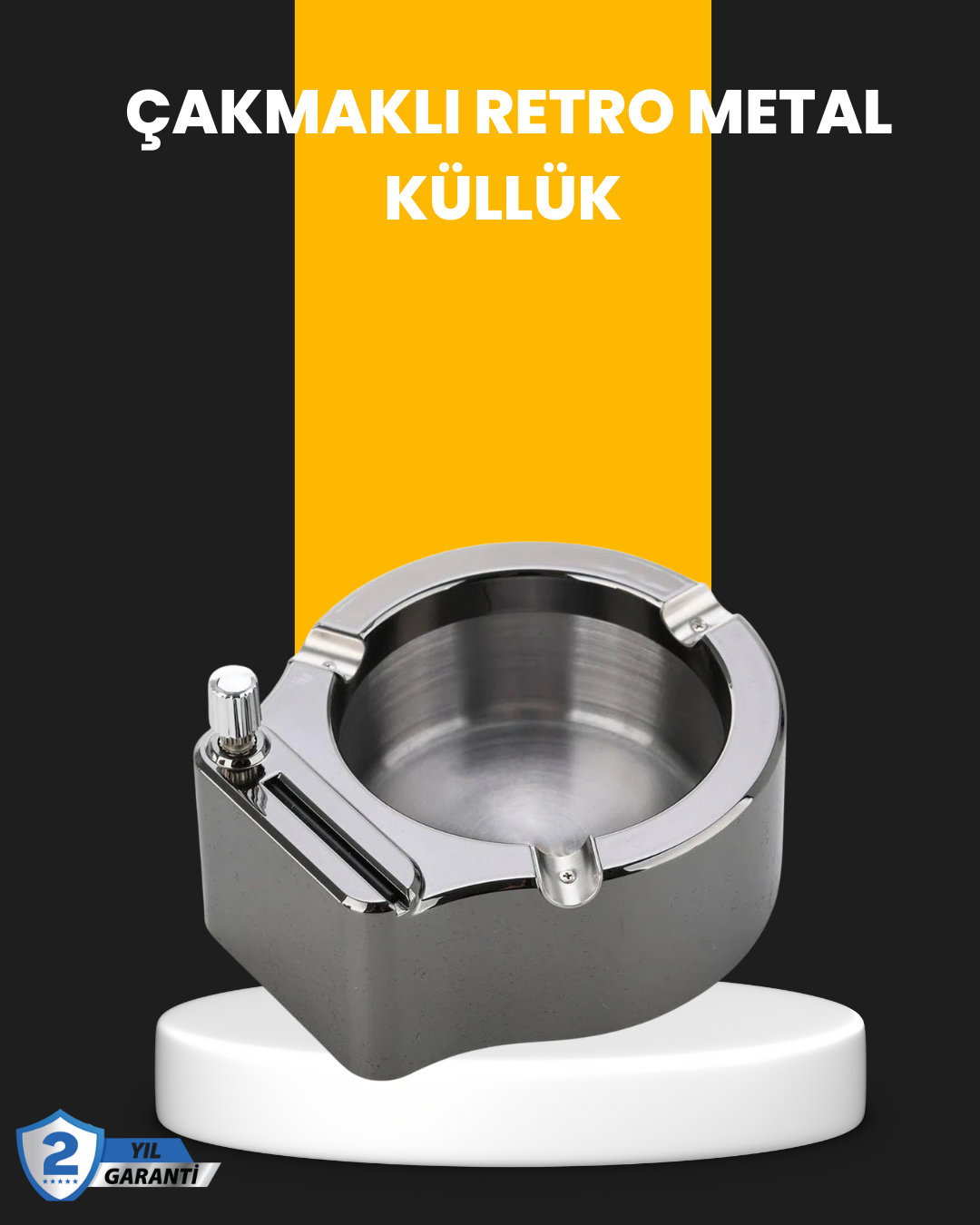Yuvarlak Çakmaklı Küllük Dayanıklı Metal Yapı