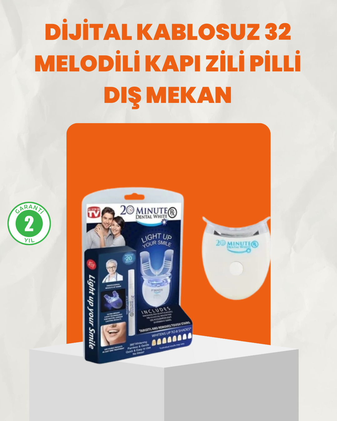 Beyazlatma Kalemli LED Diş Parlatma Seti