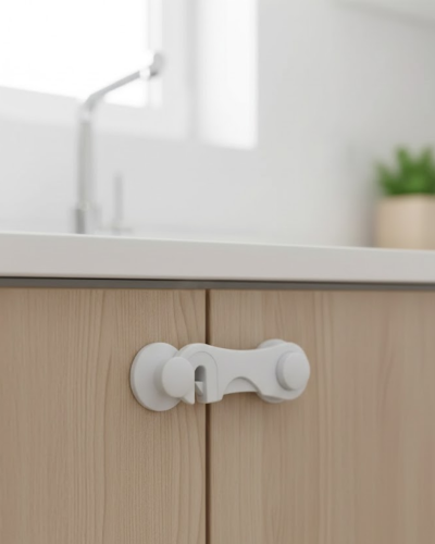 4 Adet Bebek Güvenlik Dolap Kilidi Çift Taraflı Bantlı Kolay Montajlı Emniyet Seti