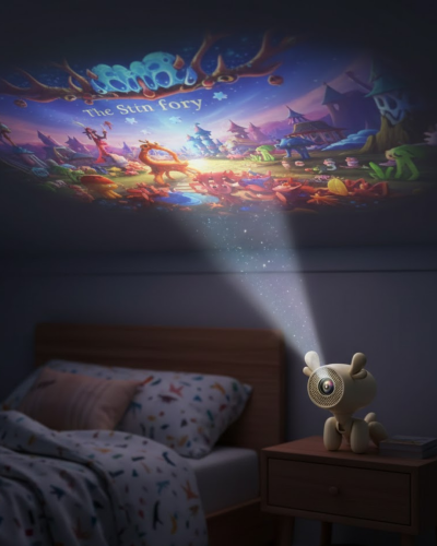 Geyik Tasarımlı Akıllı Projeksiyon 4K Destekli 500 ANSI Lümen